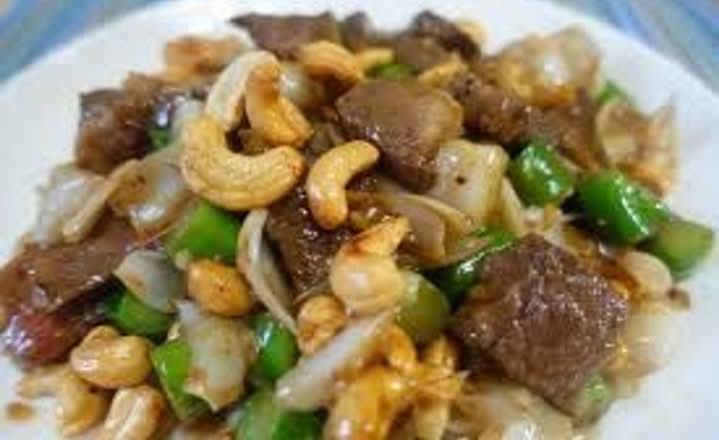 腰果牛肉Flash Fried Beef Slices w Cashewnuts